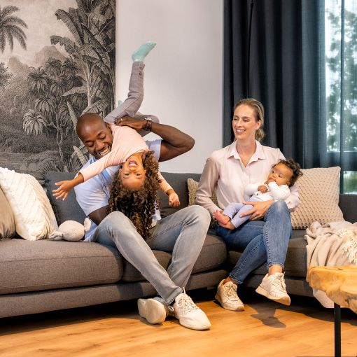 Woonkamer met bewoners