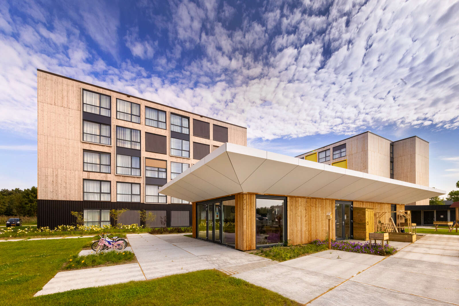 Modular construction housing, living at LARS in Lelystad